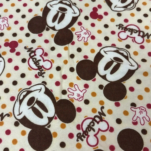 Mickey Mouse - NWOT - large size flannel receiving blanket + burp clothe - Picture 2 of 2